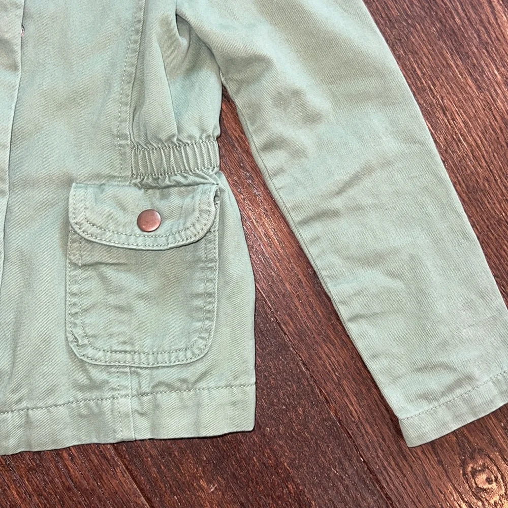 The children’s place girls army green utility jacket, 5/6